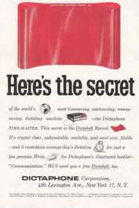 1955 Dictaphone: Heres the Secret Vintage Print Ad - Picture 1 of 1