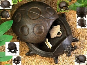 LADYBUG CAST IRON KEY HIDER AND YARD DECOR ** NIB - Picture 1 of 12