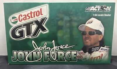 2002 Action JOHN FORCE RACING Castrol GTX  Hauler TRACTOR TRAILER 1/64 - Image 1 of 4