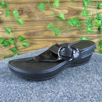 Chanclas Cole Haan para mujer NikeAir charol negro 8,5 medianas ligeramente usadas Foto 1 de 4