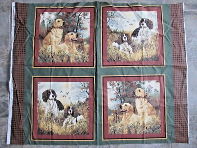 Robert May VIP Cranston Tecido Caça Pássaros Cães Painel 36"x45" Golden Retriever - Imagem 1 de 4