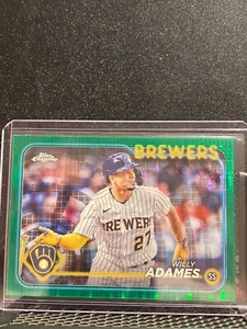 Willy Adames 2024 Topps Chrome - Green Sonor Refractor - #26/99 #126 - Brewers - Bild 1 von 2