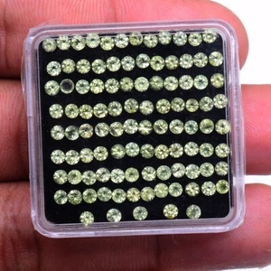 VVS 100 Stück Natürlich Peridot 2.5mm Rund Schliff Kalibriert Locker Edelsteine - Bild 1 von 8