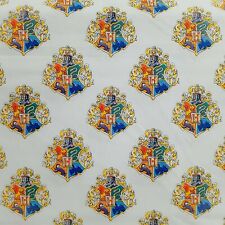 HARRY POTTER HOGWARTS CREST BLUE COTTON FABRIC FQ 18"x22" - perfect for Masks