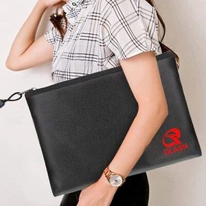 Large Fire Proof money Bag Fireproof Document Pouch Waterproof Safe Cash US - Picture 1 of 16