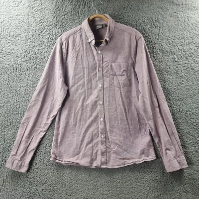 ASOS Mens Casual Shirt Size M Pink Stretch Long Sleeve Collared Button-Up - Image 1 of 4