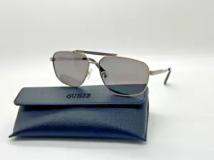 NEW GUESS UNISEX SUNGLASSES FRAME GU00054 33A GOLD 61-14-140MM AVIATOR SQUARE - Picture 1 of 3