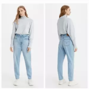 NEW Levi's Big E High Loose Taper Fit Women's Mom Jean in Light Wash Size 33 - Picture 1 of 16
