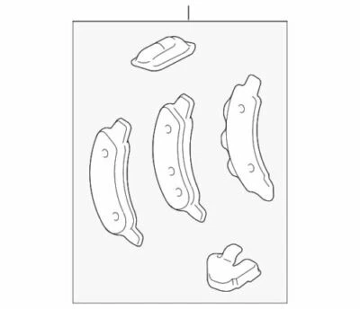 Pastillas de freno de disco OEM NUEVAS 2004-2007 Ford E-150 Club Wagon 5U2Z-2V200-FA Foto 1 de 2