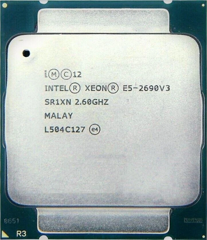 Intel Xeon E5-2690v3 12-Core 2.60GHz 30MB Cache SR1XN Server CPU Processor - Image 1 of 1