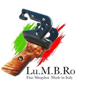 Fionda LUMBRO BLACK PROFESSIONALE - METALLO - - Guinness World Record 2015 - Picture 1 of 5