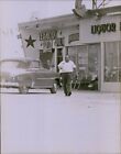 LG823 Original Photo BILL SHAYNE Gas Station Owner Carrying Oil Can Classic Car