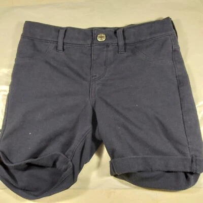 Old Navy Girls Ballerina Denim Jean Dark Blue Shorts Stretch SZ M 8 - Image 1 of 4