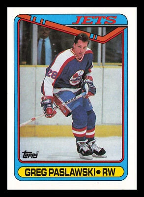 Greg Paslawski #154 1990-91 Topps Winnipeg Jets Hockey - Image 1 of 2