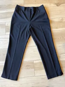 Chicos 1 Ponte Ankle Tapered Dress Pants Black Front Zip (Sz 8 M ) Stretch NWOT - Picture 1 of 15