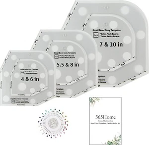 Schale Kuschel Schablonen Set Schnittmuster mit Anleitung und 40 Stecknadeln - Bild 1 von 7