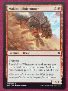 Magic The Gathering BATALLA POR ZENDIKAR MAKINDI SLIDERUNNER tarjeta roja Magic The Gathering - Imagen 1 de 2