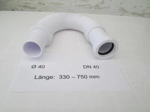 Flex-Schlauch 40 mm Länge: 330-750 mm ausziehbar Flexschlauch DN 40 Ablaufrohr - Bild 1 von 3