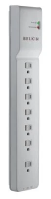 Belkin 7 Outlet Home/Office Surge Protector 6' Cord Slim Design W-17 - Image 1 of 3