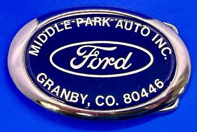 Ford Middle Park Auto Car Truck Inc. Granby Publicidad Promo Hebilla de Cinturón por RJR Foto 1 de 4