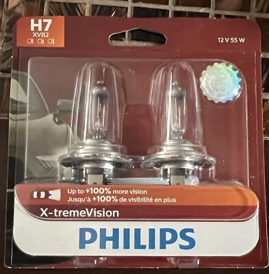 Philips X-Treme Vision H7 XVB2 55W 2 bombillas luz principal haz bajo actualización réplica Foto 1 de 4