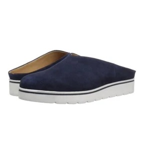 Franco Sarto Kaine Damen-Pantolette marineblau Wildleder Größe 8,5 M bequeme Schuhe Slipper - Bild 1 von 19
