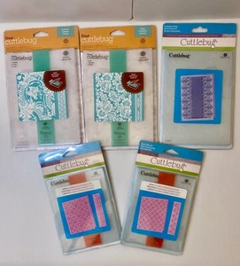 Lot of 5 Cricut Cuttlebug Embossing Folders - Provo Craft - Anna Griffin - Picture 1 of 7