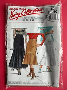 Rare Sealed UNCUT Neue Mode Stil 23060 Misses Skirt 8-20 34-46 Sewing Pattern - Picture 1 of 2