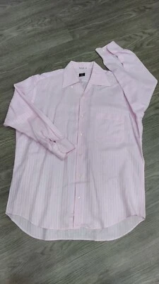 Maus & Hoffman Solemare Pink Dress shirt 44 17.5 Made in Italy - Image 1 of 4