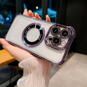 For iPhone 14 Pro Max 13 12 11 ShockProof Magsafe Magnetic Bumper Gel Case Cover - Picture 1 of 19