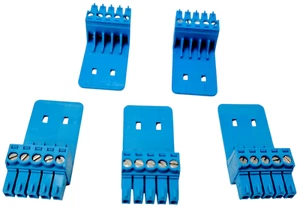 Conector Extron 5 pines azul Phoenix con reposacables, 10-703-12LF 5 pines, lote de 5 - Imagen 1 de 5