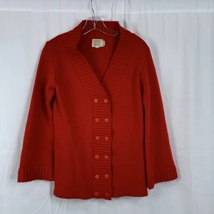 Vintage Sears Red Button Up Cardigan Size 34/M - Picture 1 of 4