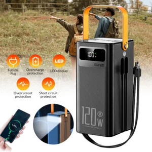 Portable 70000mAh 120W Power Bank Large Capacity External Battery Fast Charging - Picture 1 of 17