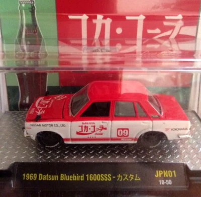 M2 Machines - Coca Cola 1969 Datsun Bluebird 1600SSS - White & Red  - - Image 1 of 3
