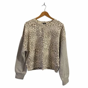 Rails Alice Sweatshirt Mixed Grey Cheetah - LRG - NWT $158 - Picture 1 of 11