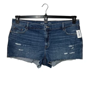Pantaloncini denim Old Navy Mid-Rise Boyfriend taglia 20 orlo grezzo casual festival western - Foto 1 di 9