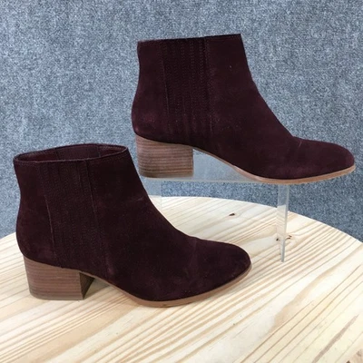 Botas Aldo Mujer 10 Botín Borgoña Gamuza Informal Tacones en Bloque Punta Redonda Foto 1 de 4