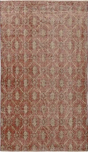 Vintage handgeknüpfter Vorleger 3 Fuß 7 Zoll x 6 Fuß 3 Zoll traditioneller Wollteppich - Bild 1 von 2