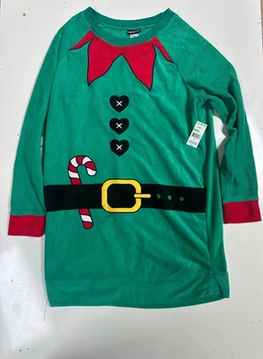 Joe Boxer Navidad Suéter Mini Vestido Elfo Túnica Vacaciones Talla Mediana Foto 1 de 4