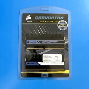Corsair Dominator 2gb 2x1gb ddr2 1066 mhz pc2-8600 c5 Ram - Picture 1 of 2