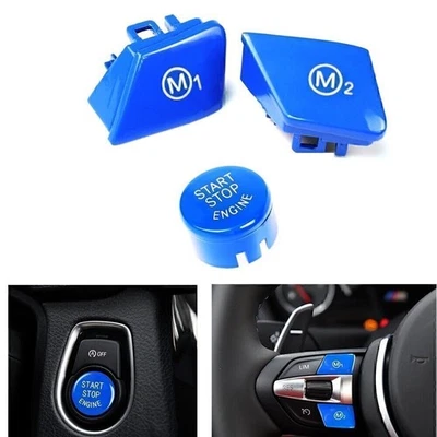 For 2017-2020 2018 BMW M2 F87 Car Inner Steering Wheel Start M1 M2 Button Blue - Image 1 of 4