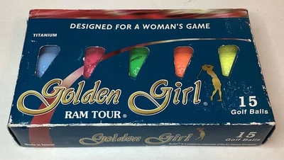 NEW GOLDEN GIRL RAM TOUR 15 TITANIUM COLORED GOLF BALLS- 2 PIECE SURLYN COVERED - Image 1 of 4