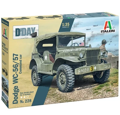 Dodge WC-56/57 Command Car  WWII Plastic KIT ITALERI MDIT228 1/35 USA Vehicle - Immagine 1 di 4