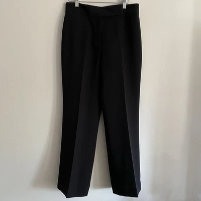 Pantalones de vestir para mujer 6P forrados negros texturizados preppy evento especial Foto 1 de 4