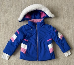 Obermeyer Girls Ski Jacket I-Grow Size 3 Blue Pink Waterproof Snow - Picture 1 of 16