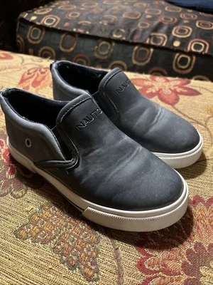 Nautica Little River 3 лодки обуви ребенка ясельного возраста размер 11, крюк и петля хаки и темно-синий, б/у - Изображение 1 из 2