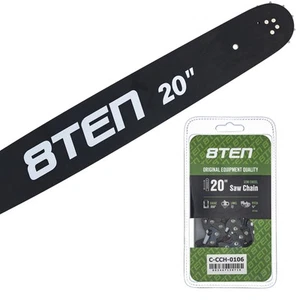 8TEN 20" Chainsaw Guide Bar & Chain .058 3/8 72DL for Husqvarna 460 455 H42-72 - Picture 1 of 7