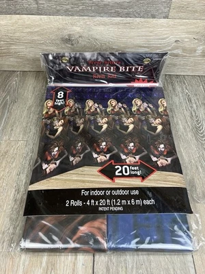 Amscan Mordedura de Vampiro Halloween Fiesta Escena Setters Habitación Rollo Decoración Telón de Fondo Foto 1 de 4