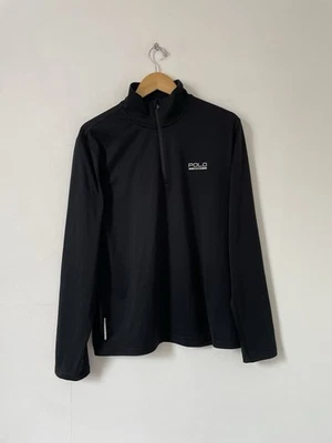 Pullover Polo Sport Ralph Lauren Cuarto Cremallera Mediano Termo Ventilación Negro Foto 1 de 4
