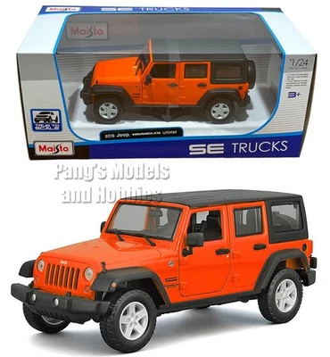 2015 Jeep Wrangler Unlimited 1/24 Scale Diecast Model - Maisto - ORANGE w/ BOX - image 1 of 4